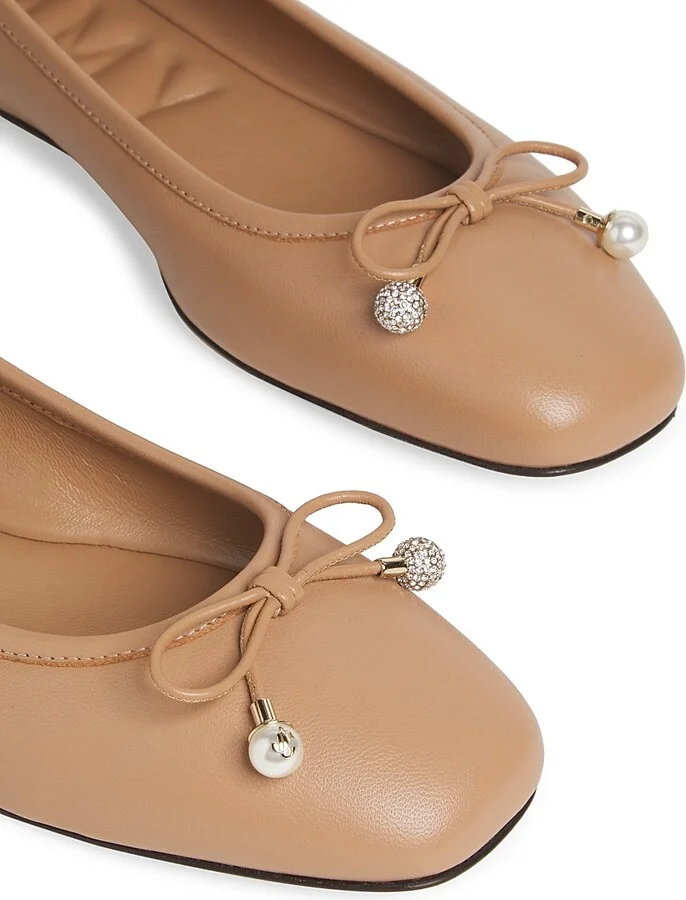Women's Elme Leather Ballerina Flats - Black - Size 6 - Image 11