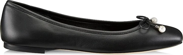 Women's Elme Leather Ballerina Flats - Black - Size 6