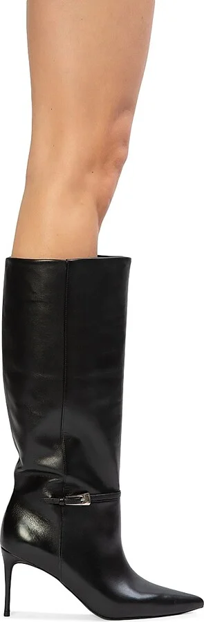 Women's Elo 80MM Leather Boots - Black Leather - Size 6 - Image 6
