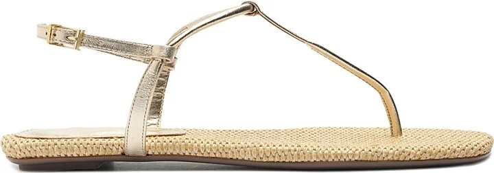 Women's Elsha Metallic Flat Sandals - Platina - Size 8