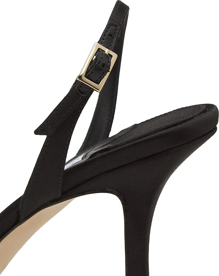 Women's Elsy 90MM Satin Sandals - Black - Size 5 - Image 6