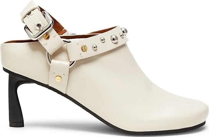 Women's Elyse 65MM Studded Vegetarian-Friendly Leather Pumps - Stone - Size 8