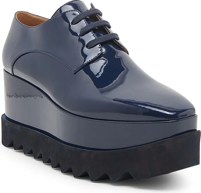 Women's Elyse Shiny Platform Sneakers - Navy - Size 5 - Image 2
