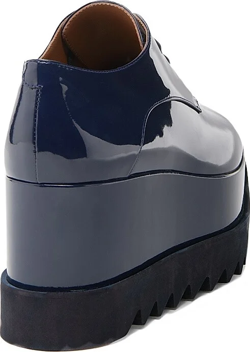 Women's Elyse Shiny Platform Sneakers - Navy - Size 5 - Image 3