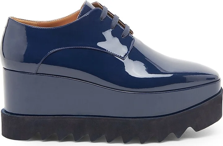 Women's Elyse Shiny Platform Sneakers - Navy - Size 5
