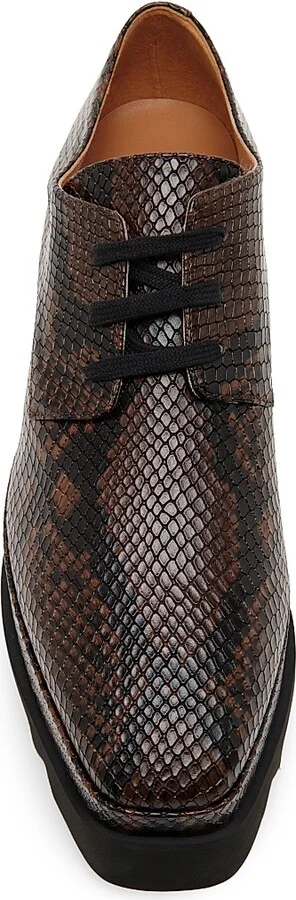 Women's Elyse Snakeskin-Printed Platform Sneakers - Coffee - Size 6 - Image 4