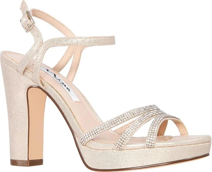 Womens Embellished Leather Heels