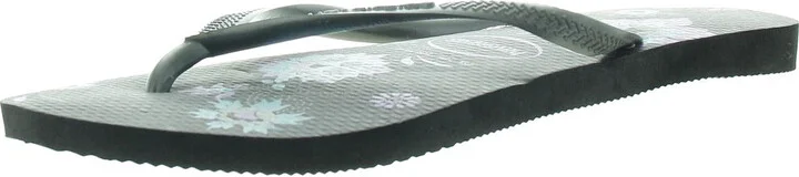 Womens Embellished Manmade Flip-Flops