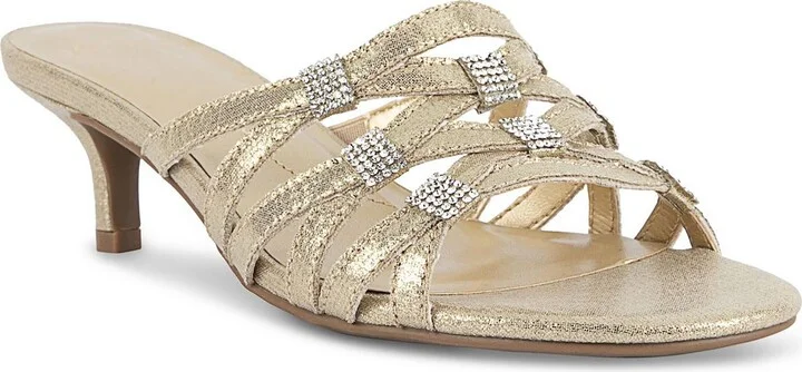 Womens Embellished Manmade Kitten Heels