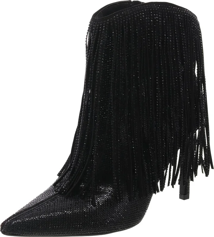 Womens Embellished Mid-Calf Boots