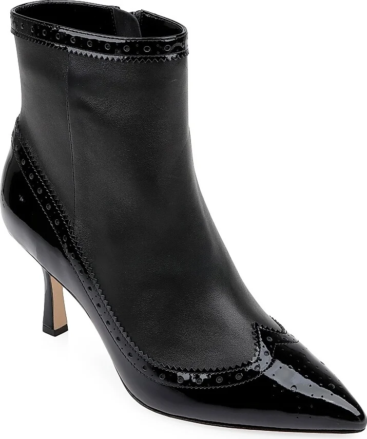 Women's Ember 75MM Leather Ankle Booties - Black Leather - Size 7.5 - Image 2