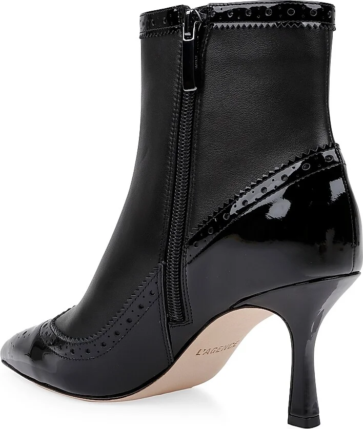 Women's Ember 75MM Leather Ankle Booties - Black Leather - Size 7.5 - Image 3