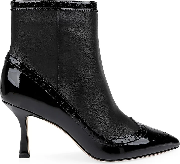 Women's Ember 75MM Leather Ankle Booties - Black Leather - Size 7.5