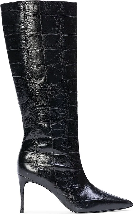 Black Croc Leather