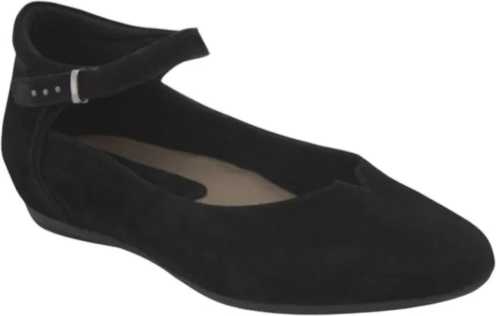 Women's Emery Ballet Flat In Black Suede