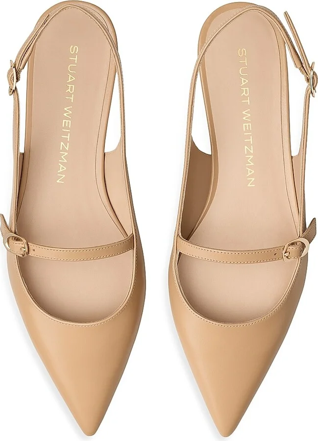 Women's Emilia Leather Mary Jane Slingback Flats - Adobe - Size 10 - Image 4