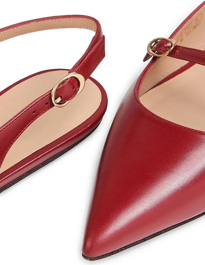 Women's Emilia Leather Mary Jane Slingback Flats - Adobe - Size 10 - Image 9