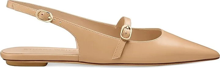 Women's Emilia Leather Mary Jane Slingback Flats - Adobe - Size 10