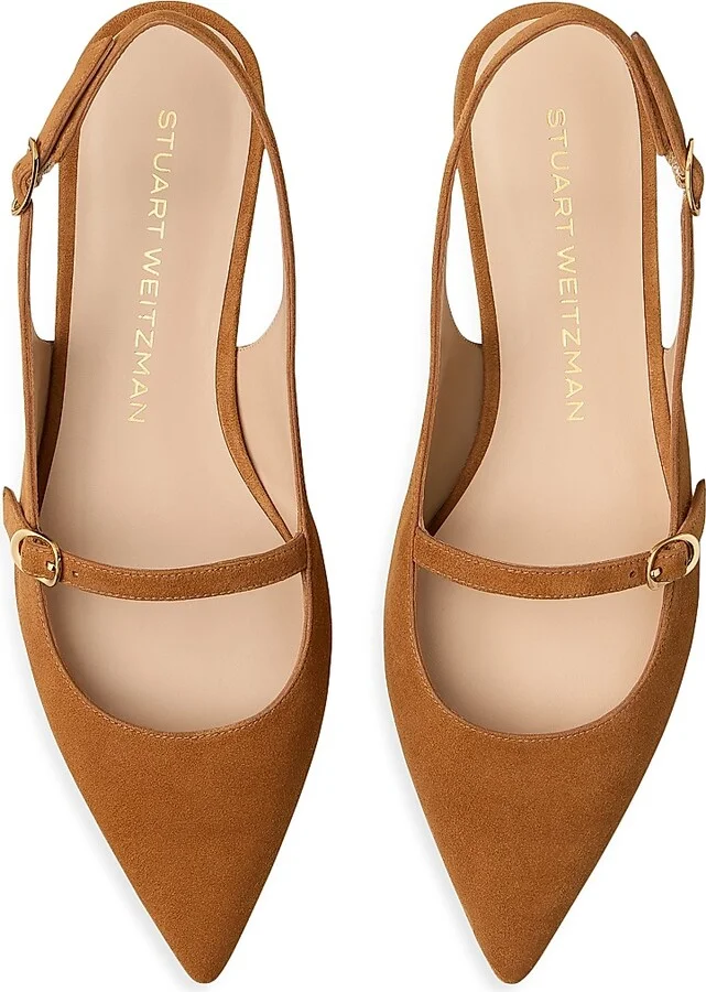 Women's Emilia Mary Jane Suede Slingback Flats - Hazel - Size 10 - Image 4