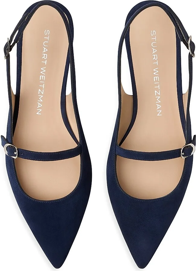 Women's Emilia Mary Jane Suede Slingback Flats - Hazel - Size 10 - Image 7