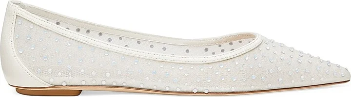 Women's Emilia Mesh & Leather Flats - White - Size 6