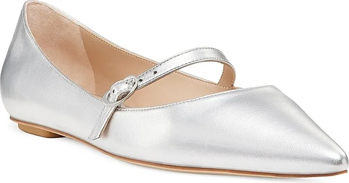 Women's Emilia Metallic Mary Jane Flats - Light Gold - Size 10 - Image 5