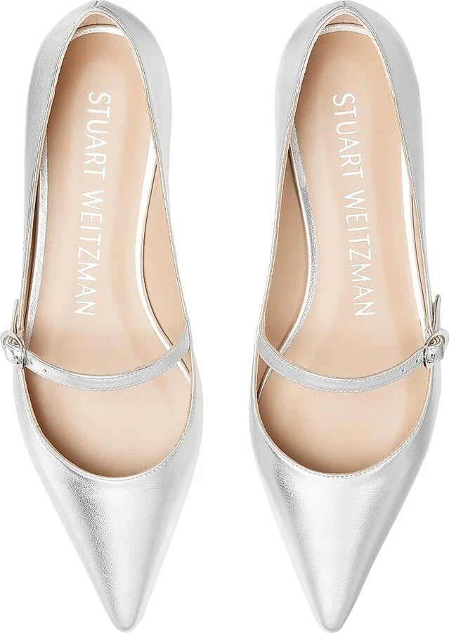 Women's Emilia Metallic Mary Jane Flats - Light Gold - Size 10 - Image 7