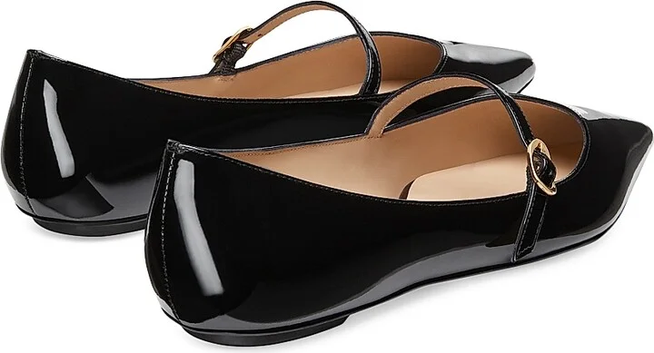 Women's Emilia Patent Leather Mary Jane Flats - Black - Size 10 - Image 3