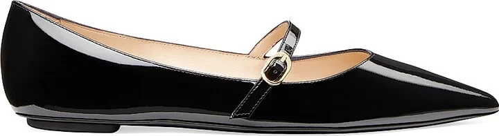 Women's Emilia Patent Leather Mary Jane Flats - Black - Size 10