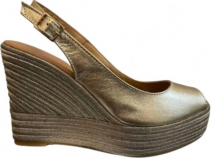Women's Emilia Platform Wedge Espadrille In Platino
