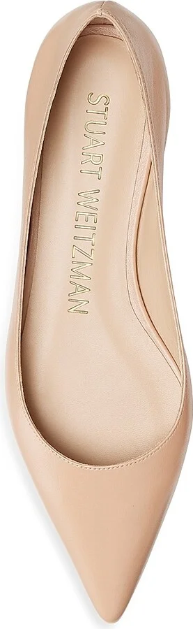 Women's Emilia Pointed-Toe Leather Ballet Flats - Adobe - Size 5.5 - Image 5