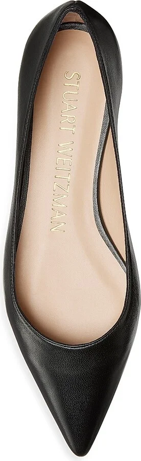 Women's Emilia Pointed-Toe Leather Ballet Flats - Adobe - Size 5.5 - Image 9