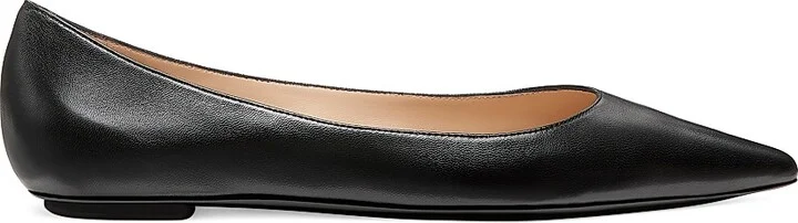 Women's Emilia Pointed-Toe Leather Ballet Flats - Adobe - Size 5.5 - Image 10