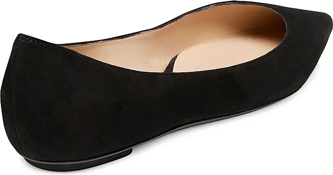 Women's Emilia Suede Flats - Black - Size 5 - Image 3