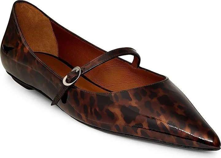 Women's Emilia Tortoiseshell Leather Flats - Dark Brown - Size 10 - Image 2