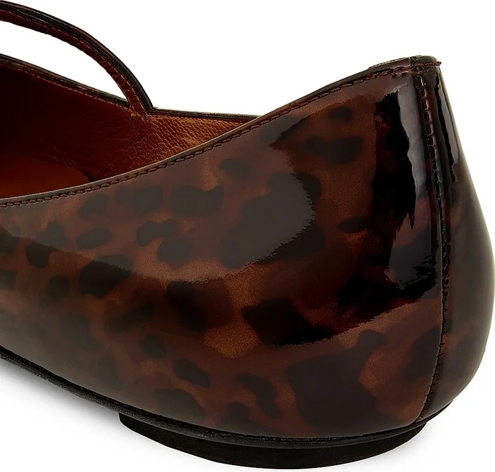 Women's Emilia Tortoiseshell Leather Flats - Dark Brown - Size 10 - Image 3