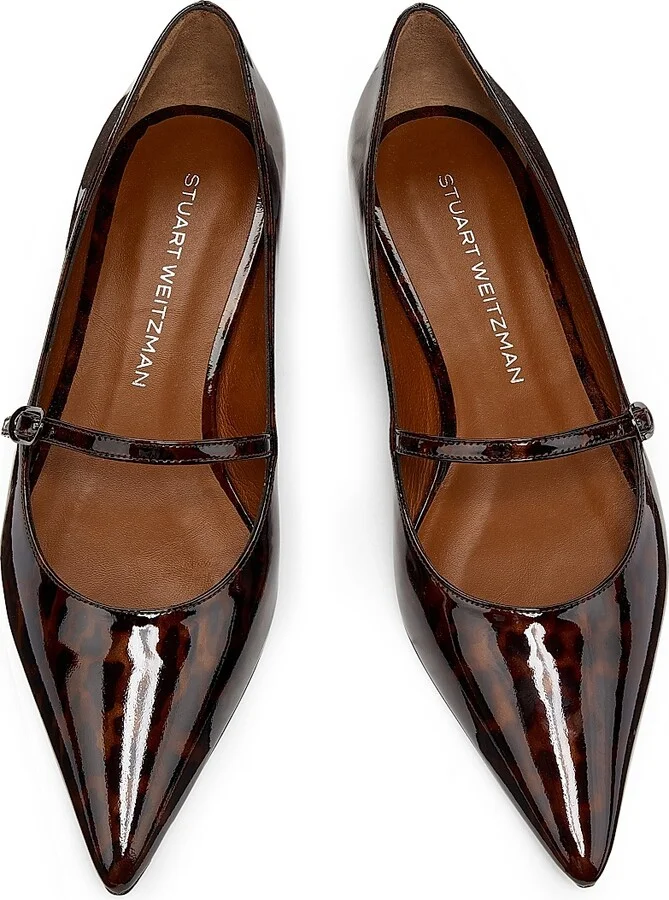 Women's Emilia Tortoiseshell Leather Flats - Dark Brown - Size 10 - Image 4