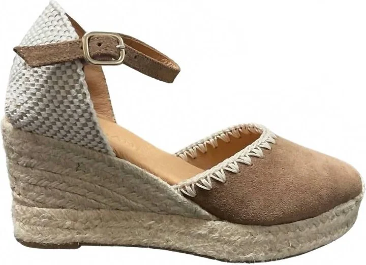 Women's Emmy Suede Wedge Espadrilles In Vison