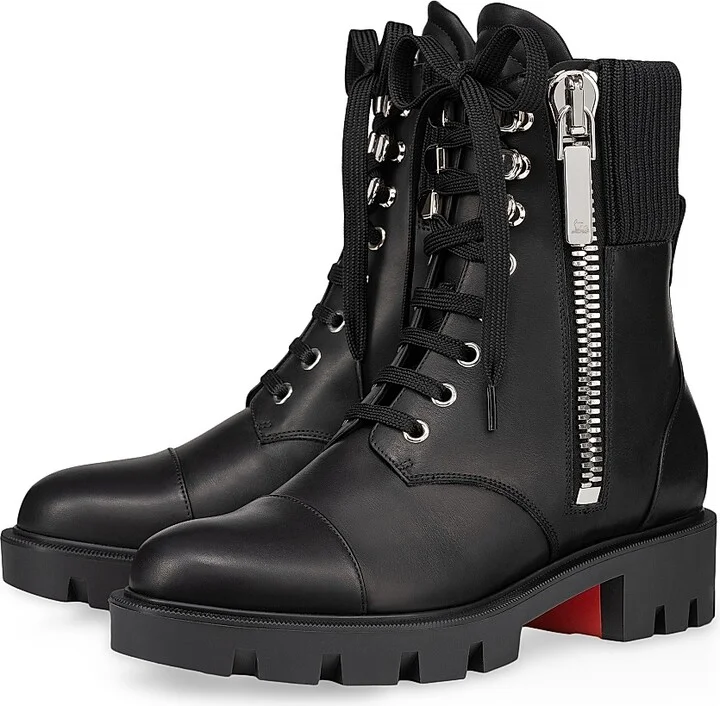 Women's En Hiver Lug Leather Boots - Black - Size 6 - Image 2