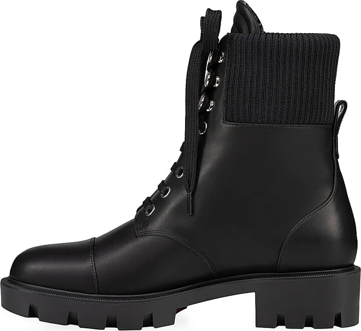 Women's En Hiver Lug Leather Boots - Black - Size 6 - Image 4
