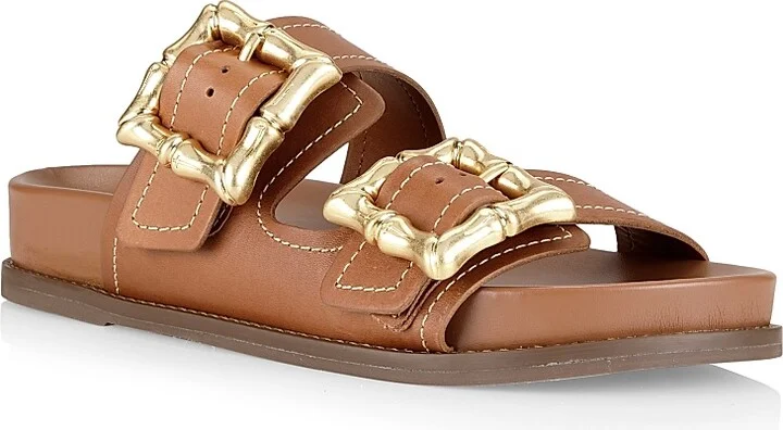 Women's Enola Sporty Leather Sandals - New Wood - Size 5.5 - Image 2