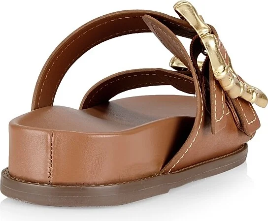 Women's Enola Sporty Leather Sandals - New Wood - Size 5.5 - Image 3