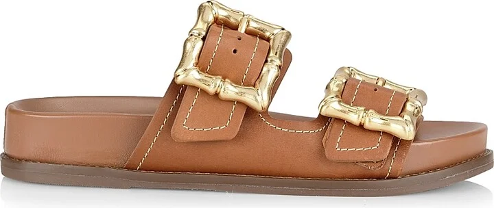 Women's Enola Sporty Leather Sandals - New Wood - Size 5.5