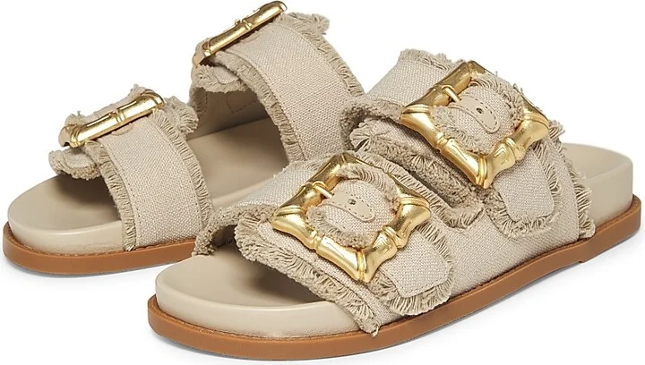 Women's Enola Sporty Linen Sandals - Oyster - Size 5 - Image 2