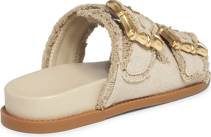 Women's Enola Sporty Linen Sandals - Oyster - Size 5 - Image 3