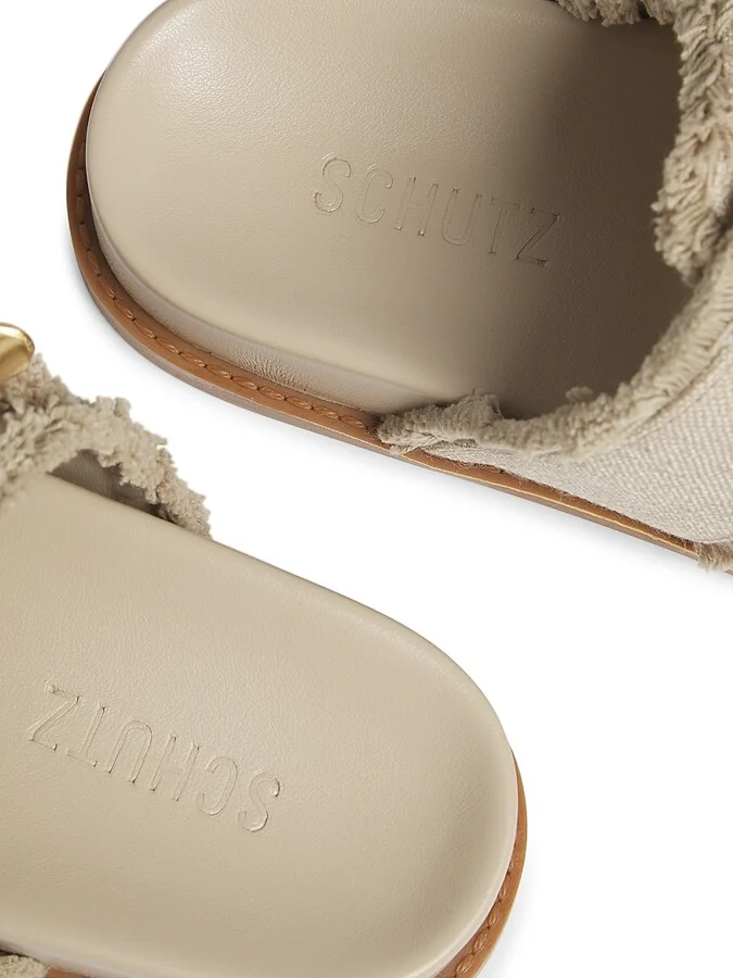 Women's Enola Sporty Linen Sandals - Oyster - Size 5 - Image 6