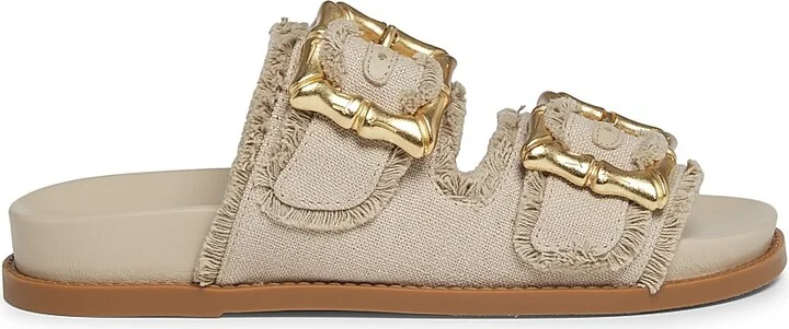 Women's Enola Sporty Linen Sandals - Oyster - Size 5