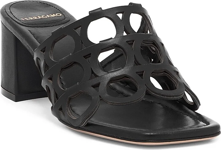 Women's Erne 55MM Woven Leather Mules - Nero - Size 5.5 - Image 2