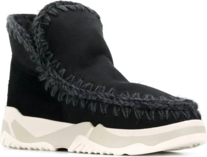 Women's Eskimo Trainer Sneaker Boot In Black