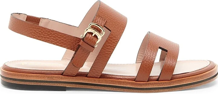 Women's Essence Cut-Out Leather Sandals - Toffee - Size 6